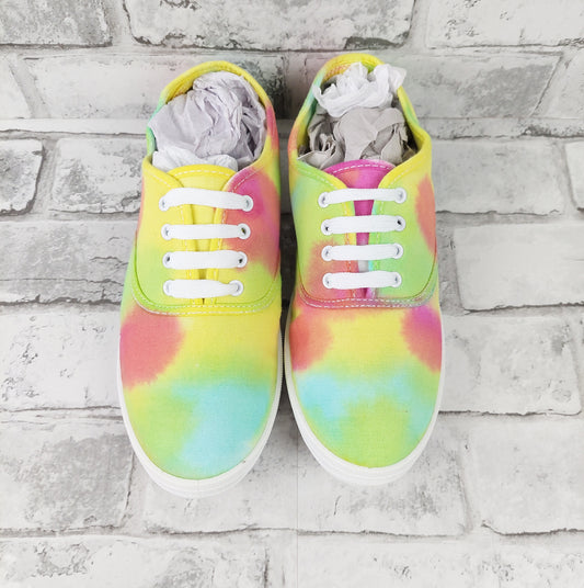 SALE Multi Colour Lace Up Trainers - Size 7