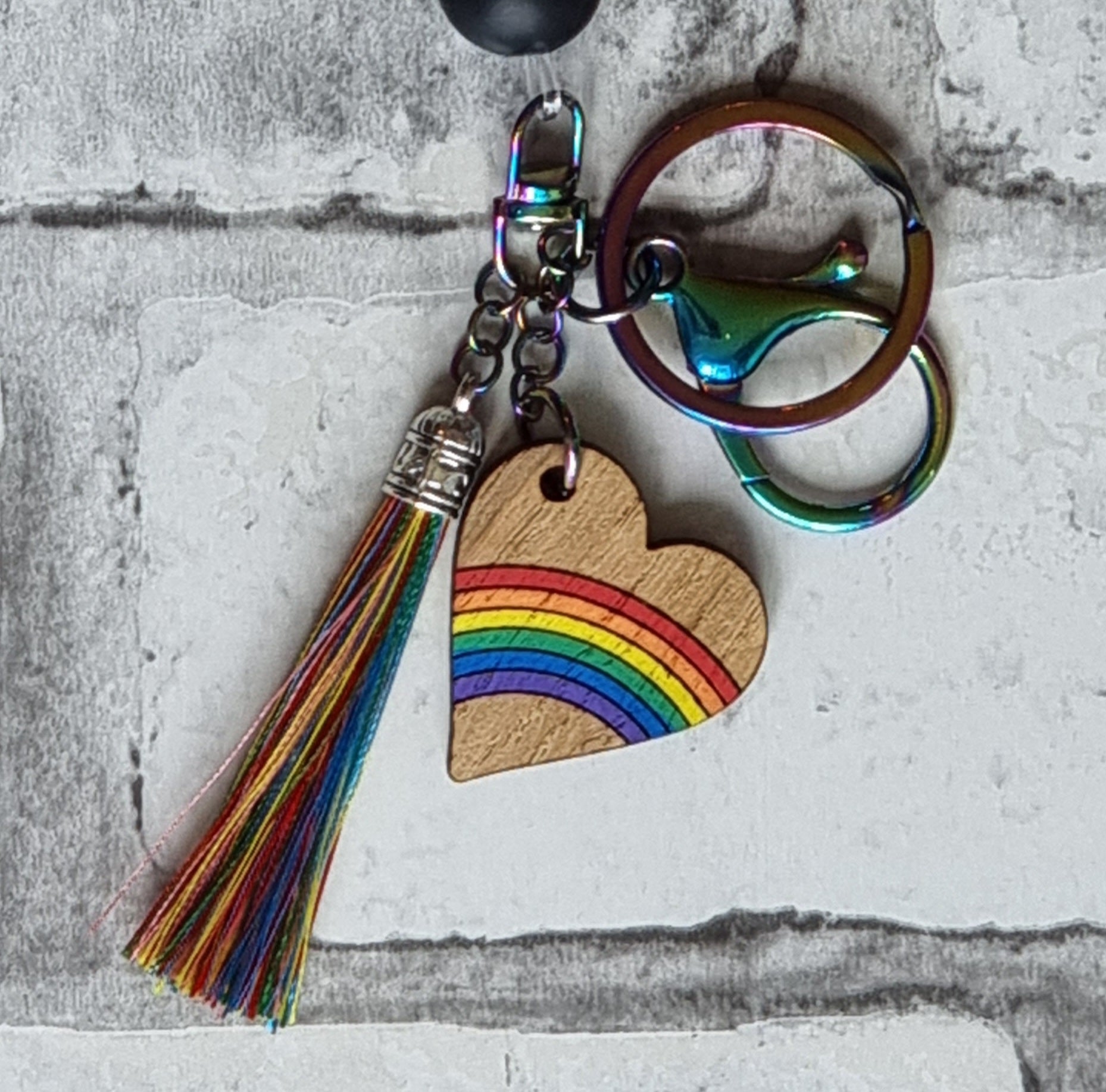 Fashion grimms rainbow keyring