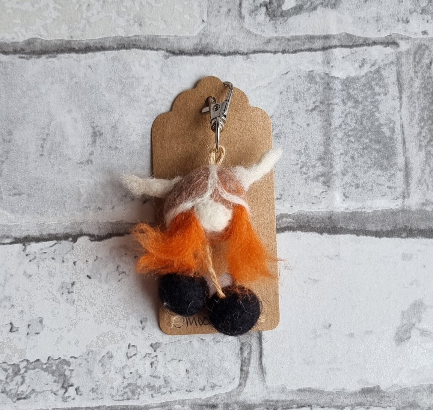 Needle Felted Viking - Bag Clip