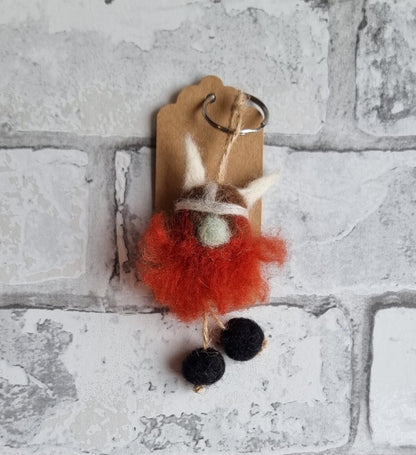 Needle Felted Viking - Keyring