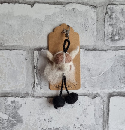 Needle Felted Viking - Bag Clip