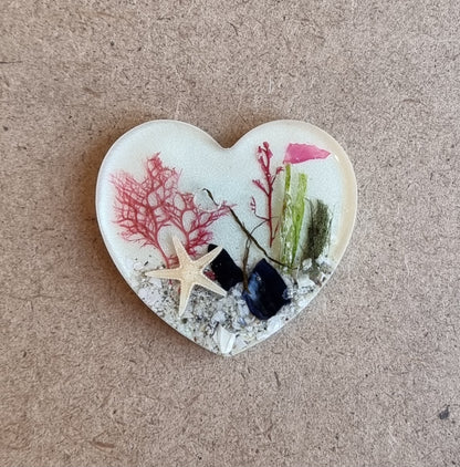 Heart Beachy Resin Magnet