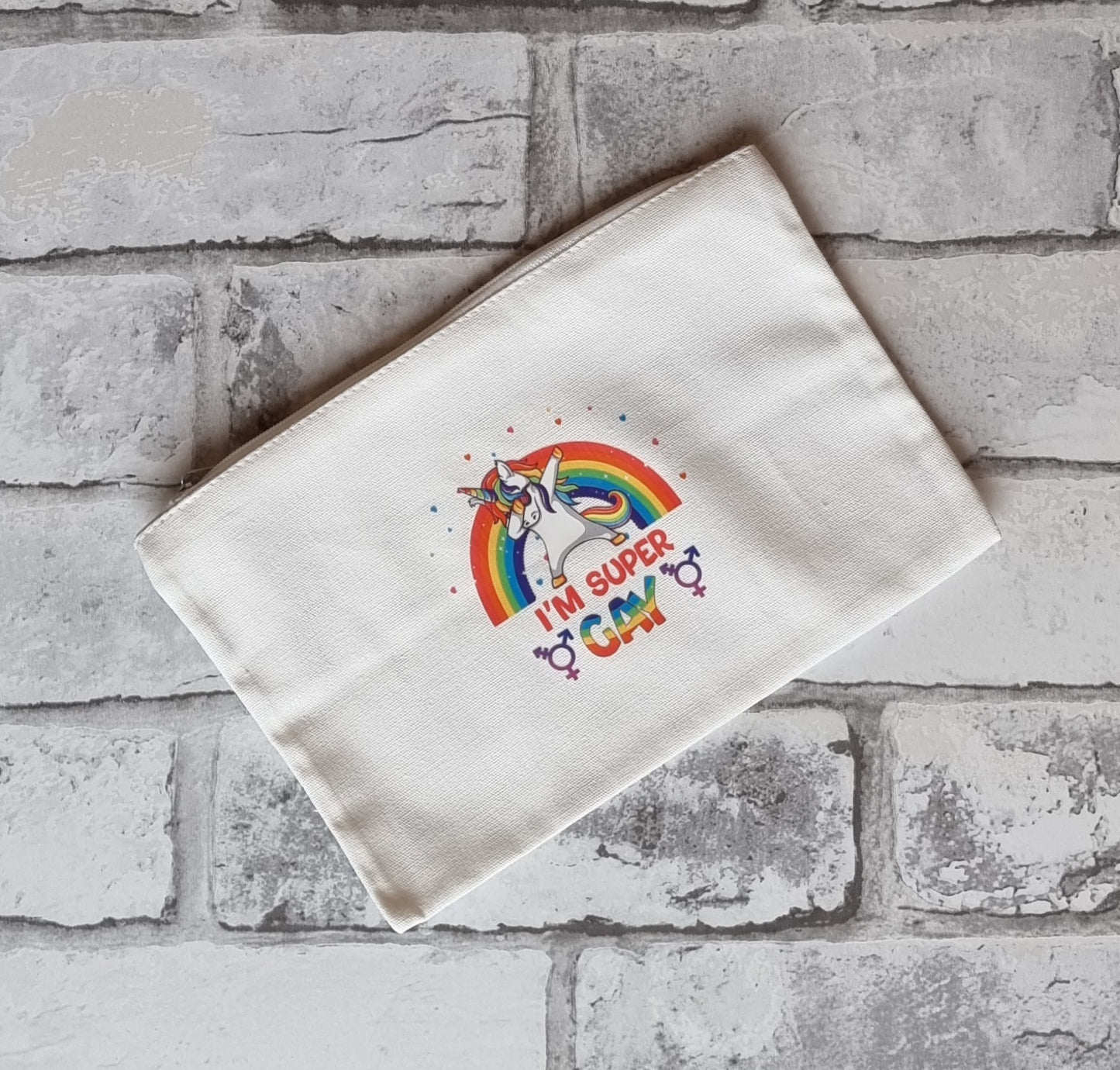 "I'm Super Gay" Canvas Pouch/Pencil Case