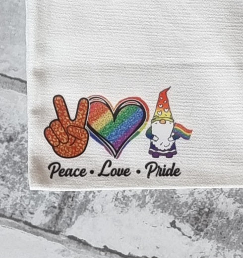 "Peace, Love, Pride" Canvas Pouch/Pencil Case