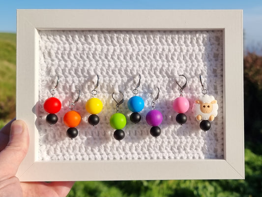 Rainbow Sheep Stitch Markers