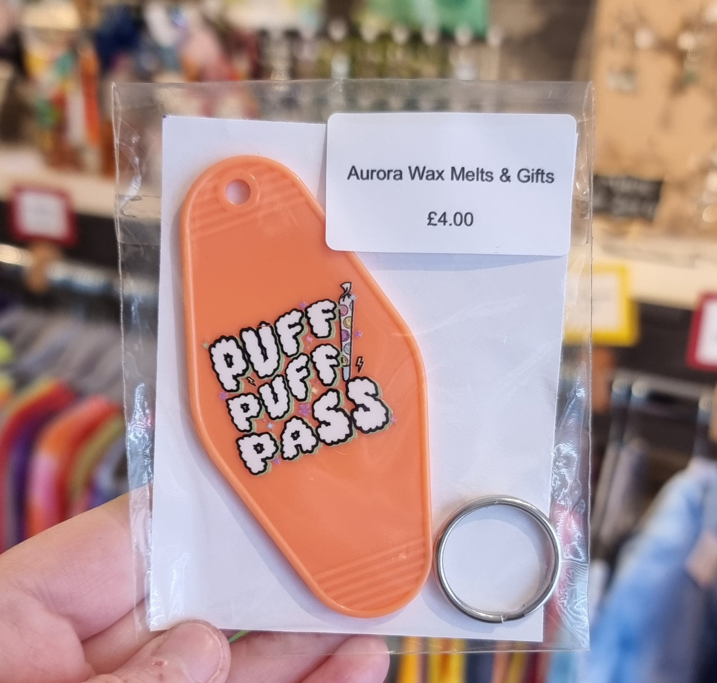 "Puff Puff Pass" Motel Keyring