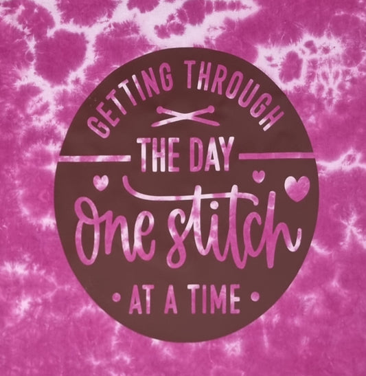 Getting Through the Day One Stitch at a Time - Reusable Shopper Bag