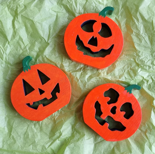 Wooden Halloween Pumpkin