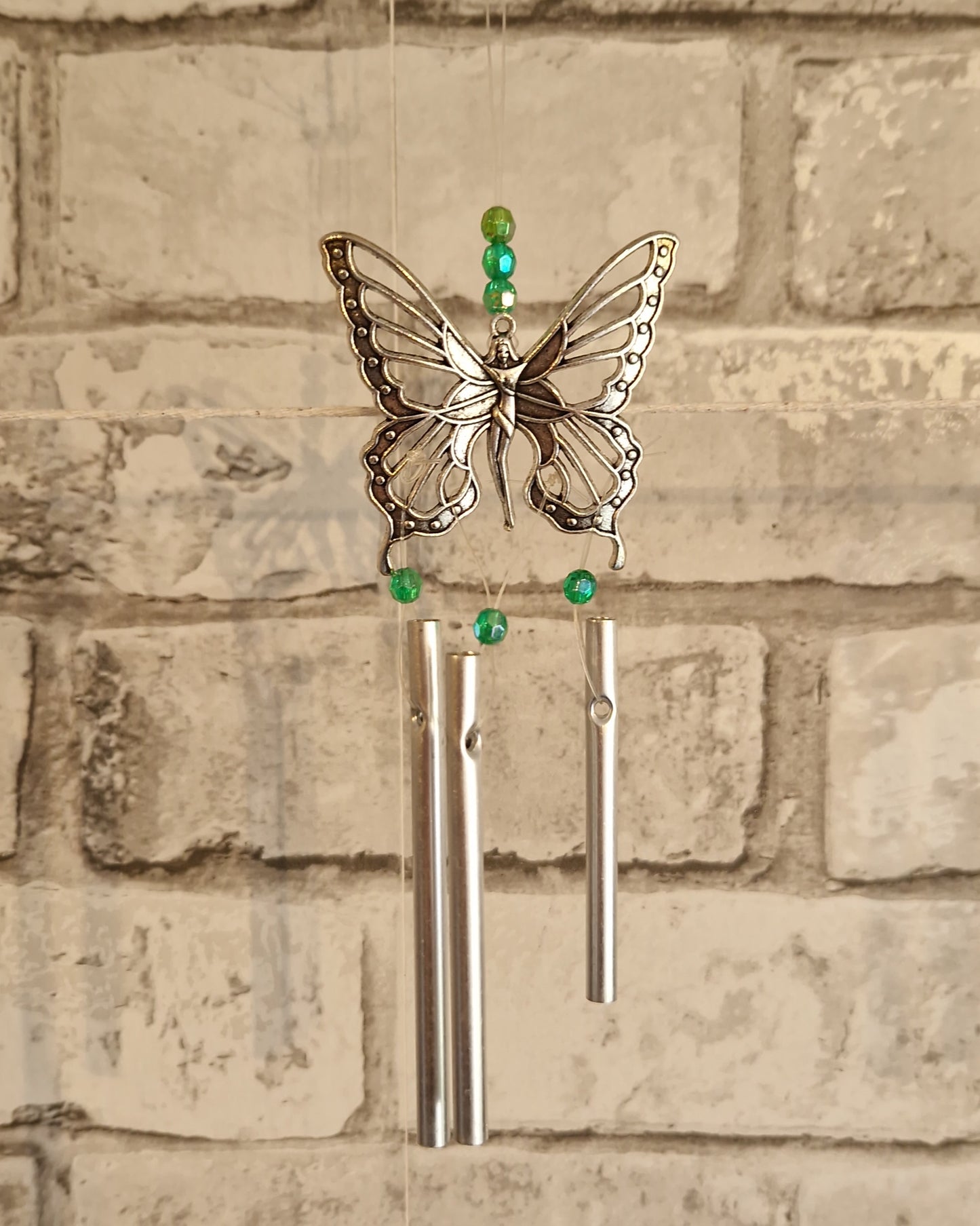 Green Butterfly Wind Chime