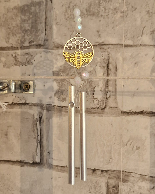 White Bee Wind Chime