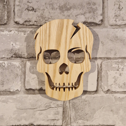 Wooden Skull Wall Hanger