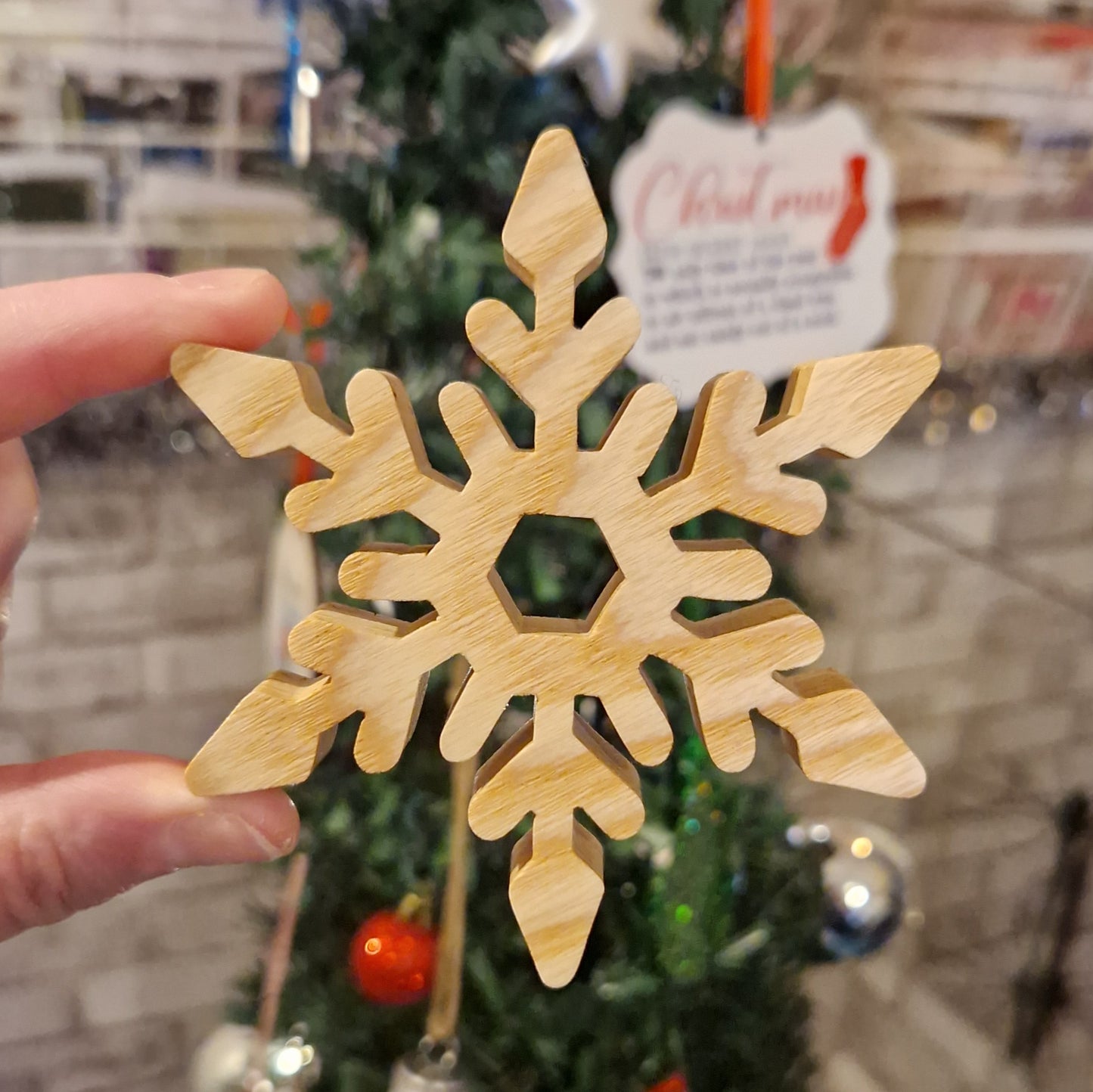 Snowflake Wooden Ornament