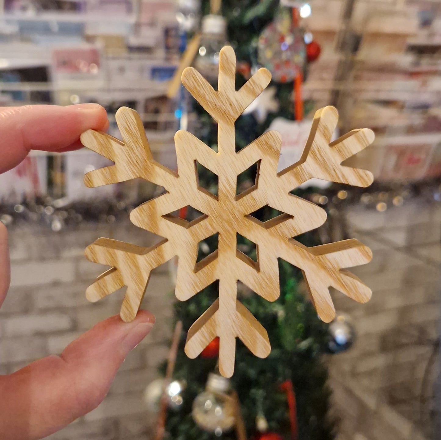 Snowflake Wooden Ornament