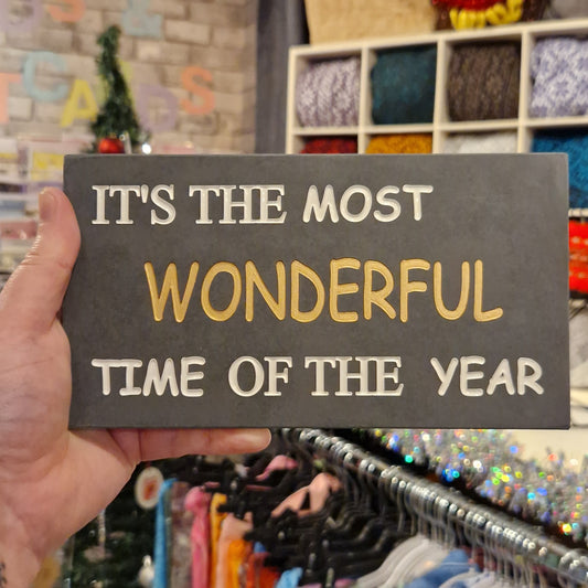 "It's the Most Wonderful Time of the Year" Large Plaque