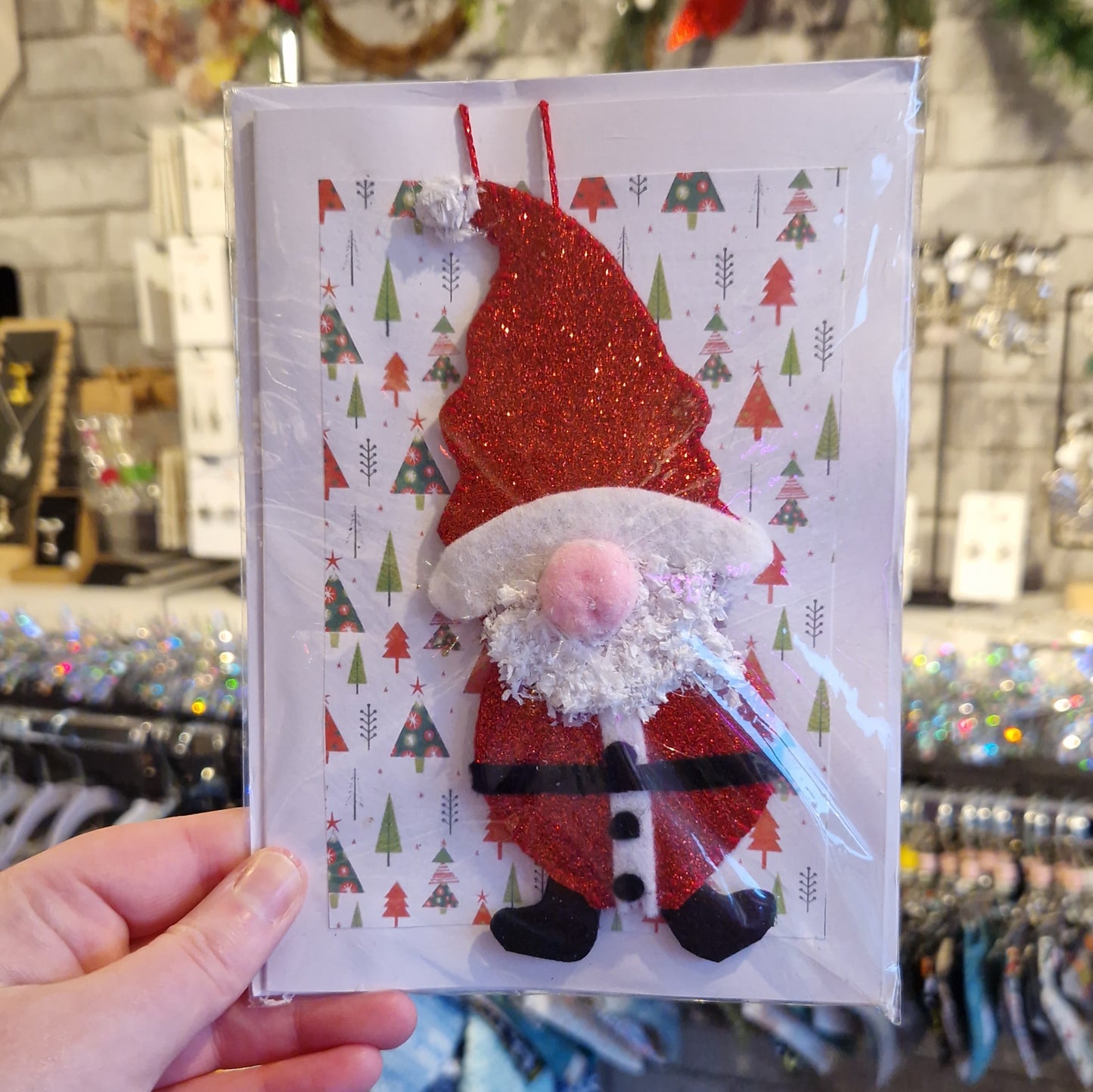 Christmas Tree Santa Claus Keepsake Christmas Card