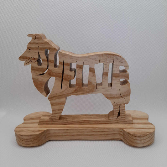 Sheltie Wooden Dog Ornament