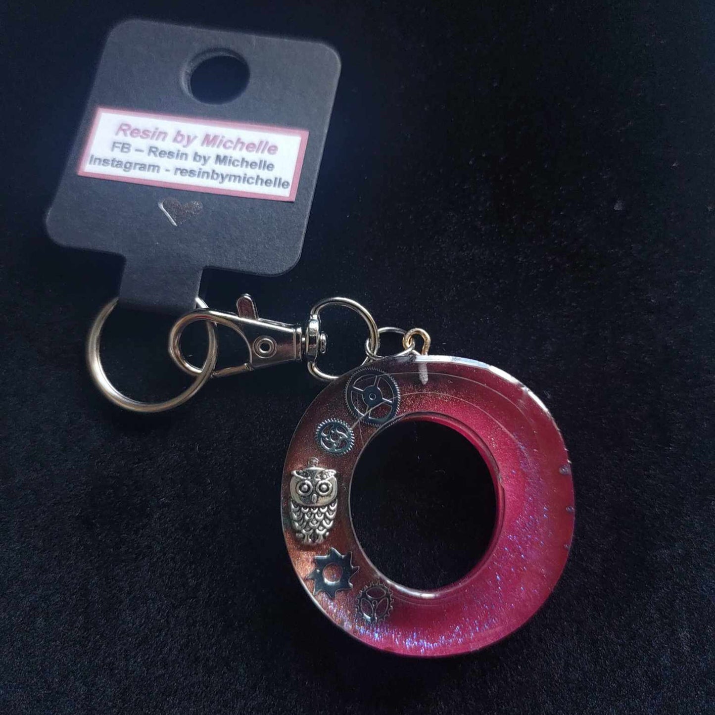 O - Steampunk Letter Resin Keyring