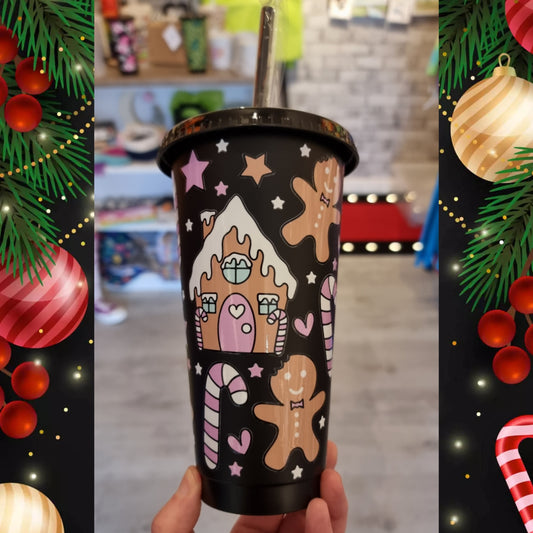 Christmas Gingerbread Resuable Cold Cup