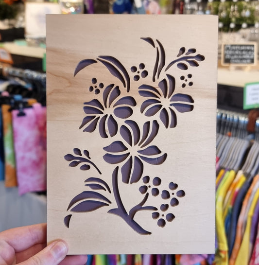 Purple Wooden Flower Picture