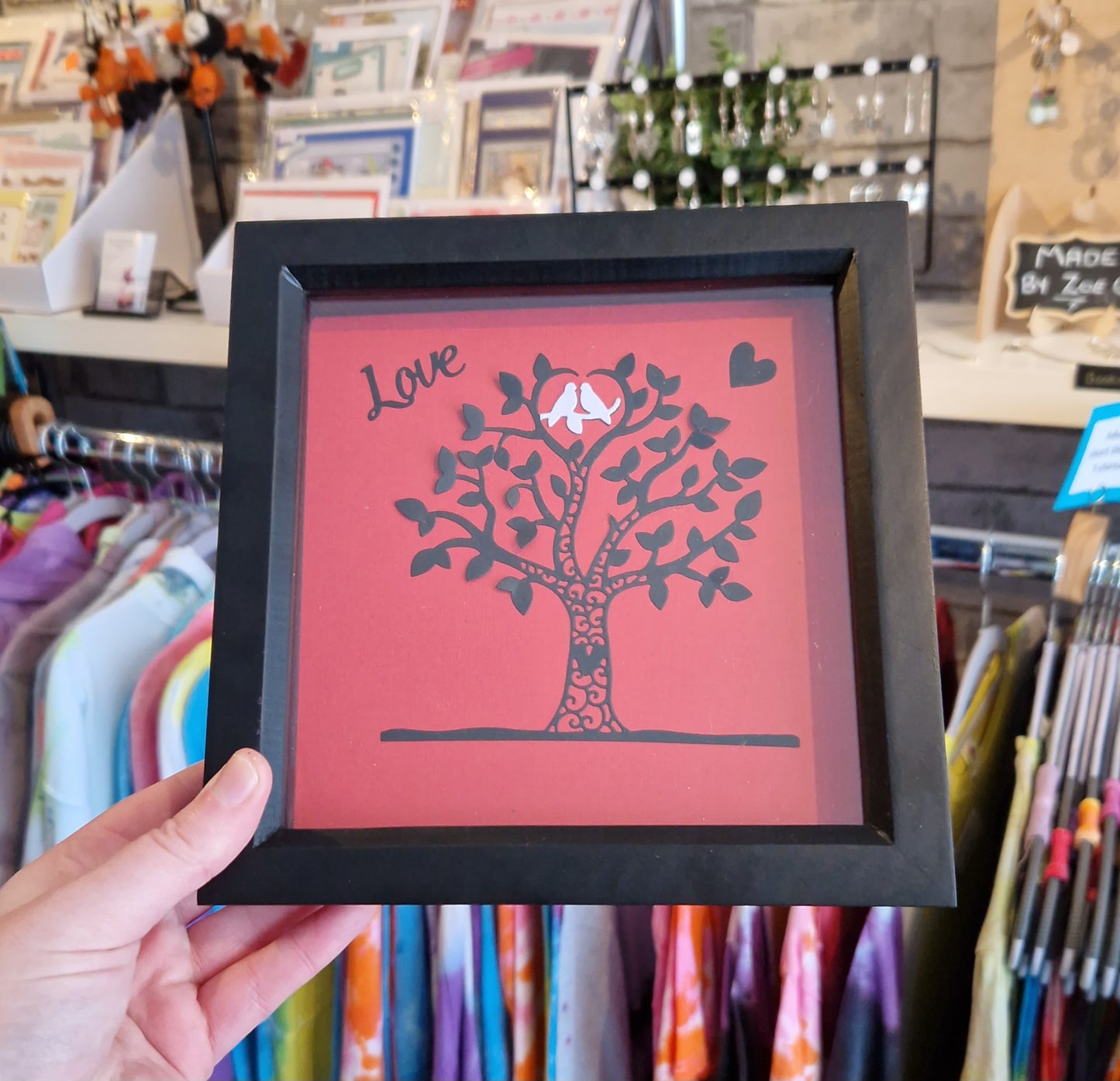 Love Papercut Picture - Black Frame