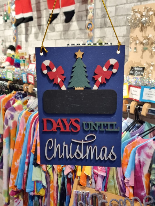 Blue Christmas Countdown Board