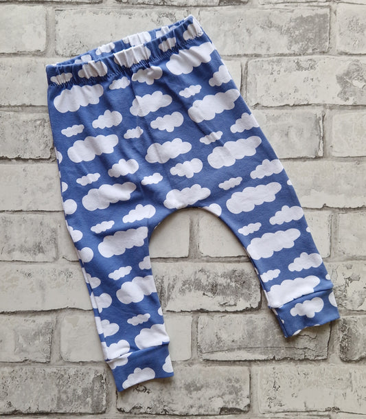Denim Blue Cloud Trousers - 9-12m