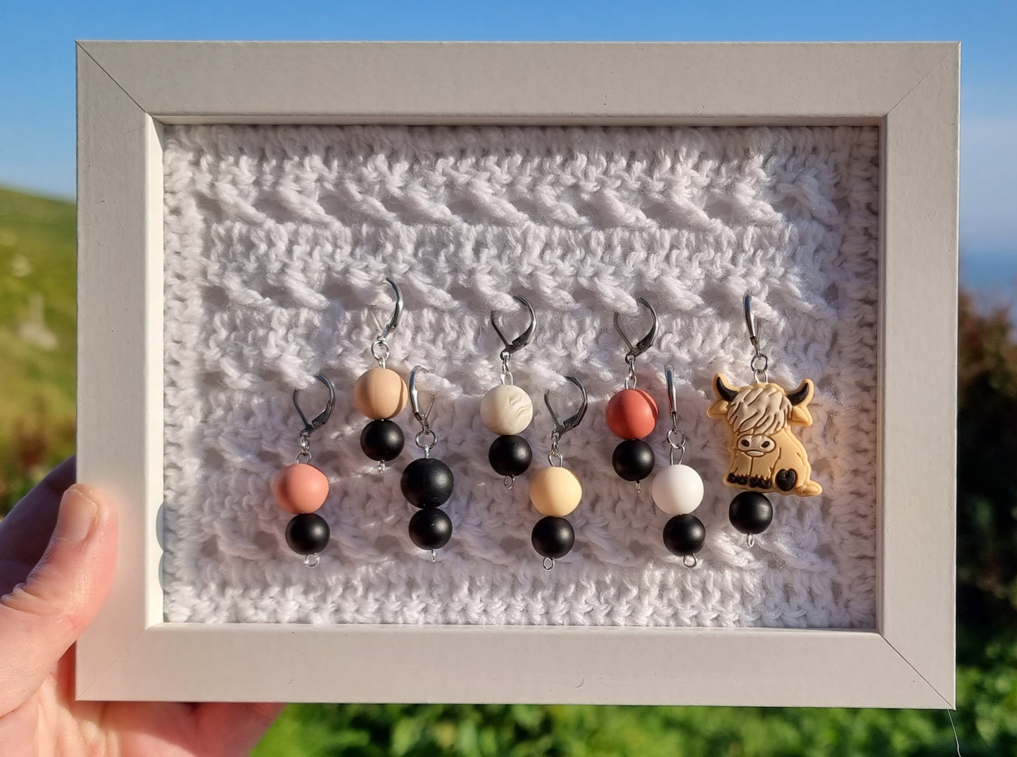 Highland Cow (light) Stitch Markers