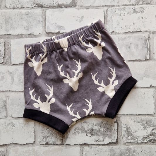 Grey Deer Scrap Buster Shorts - 9-12m