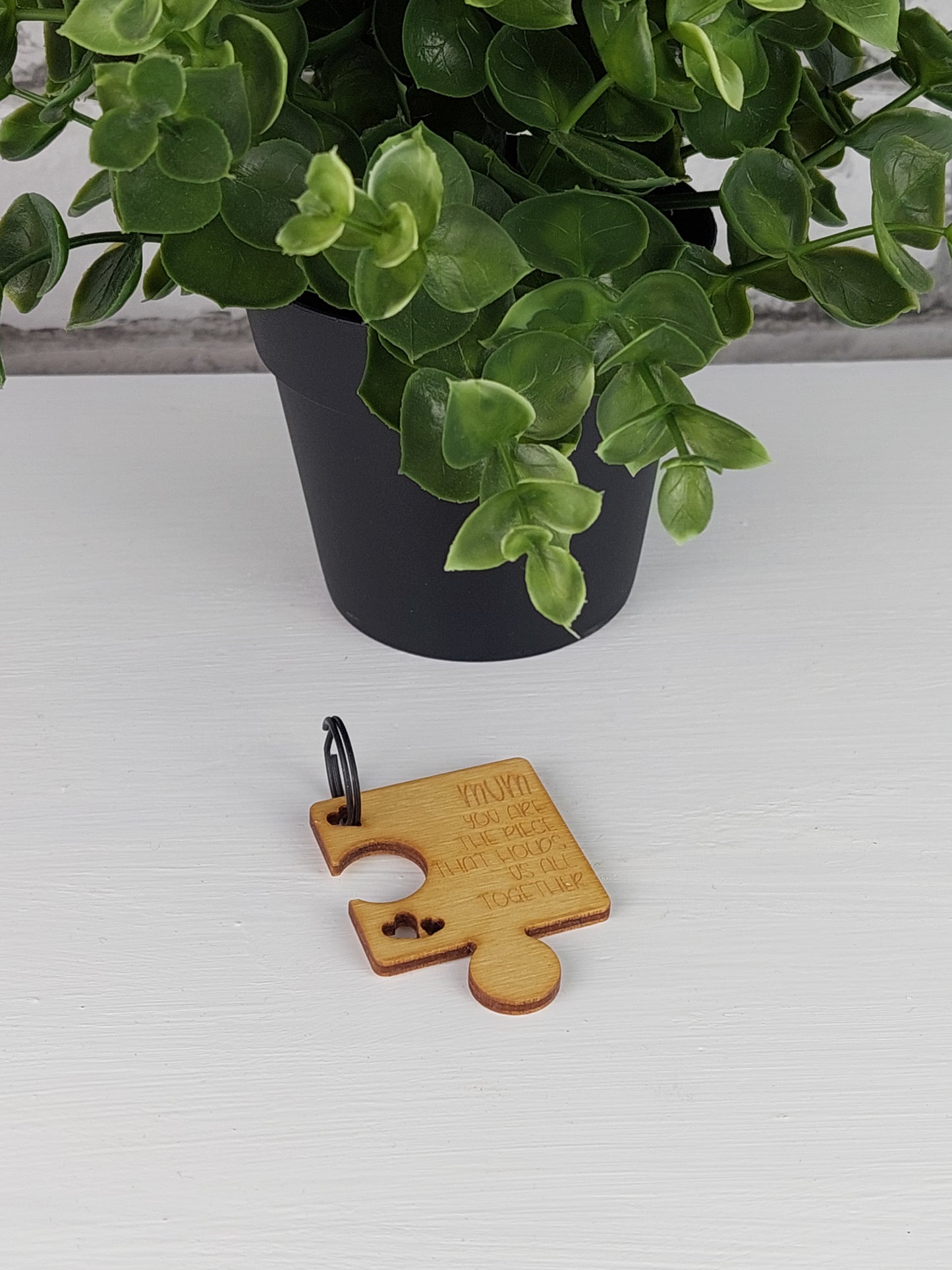 Puzzle Piece Mum Keyring