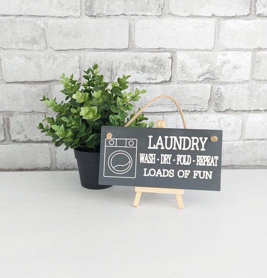 Slate Hanging Sign - Laundry