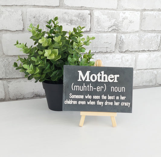 Small Rectangular Slate Plaque - Mother Definition