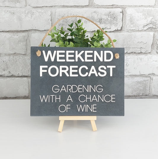 Slate Hanging Sign - Weekend Forecast