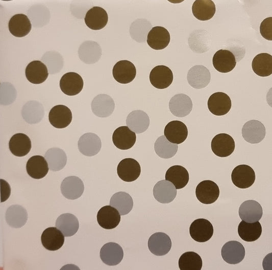Gift Wrap - Gold & Silver Spots