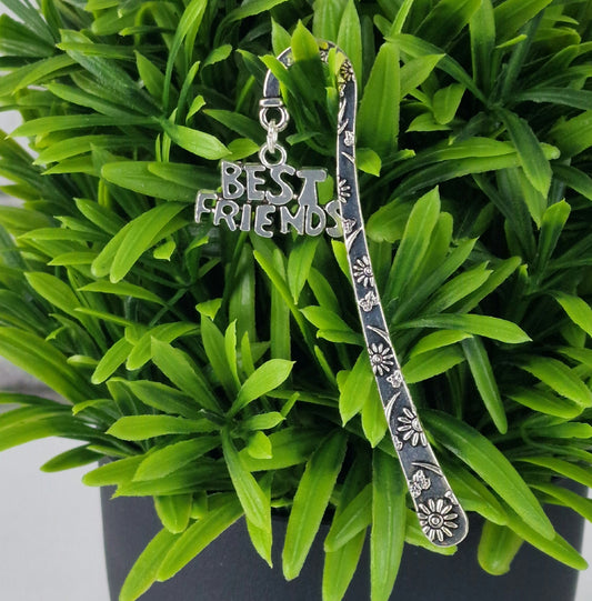 Handmade Bookmark - Floral Best Friends