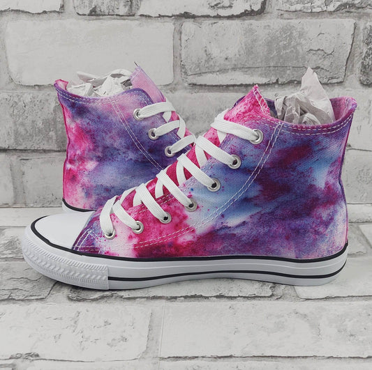 Pink and Purple High Top Trainers - Size 7/40