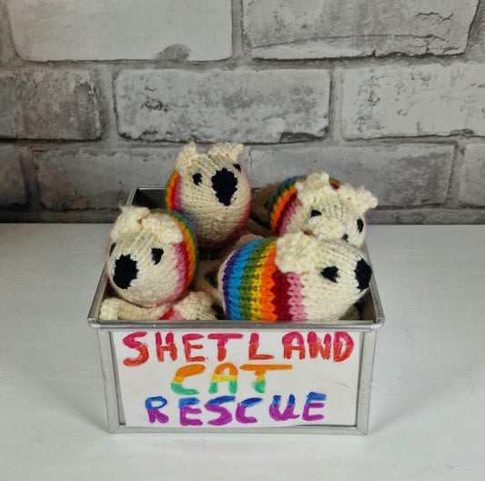 Knitted Rainbow Mice - All Proceeds to Shetland Cat Rescue