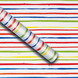 Gift Wrap - Bright Stripes